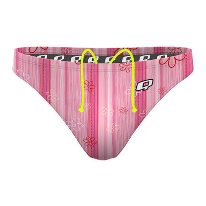 Pink Stripes - Waterpolo Brief Swimsuit