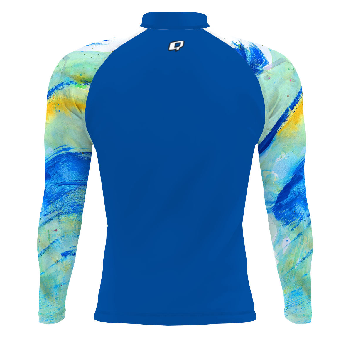 Blue Brush Strokes - Men's Surf UPF50+ Long Sleeve Rash Guard