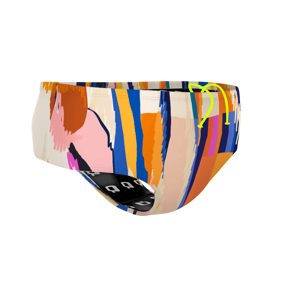 Sunset Orange Squares - Classic Brief Swimsuit