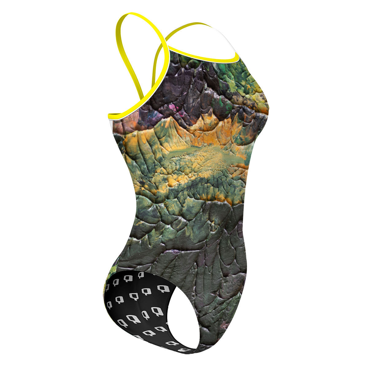 Green Splatter - Sunback Tank Swimsuit