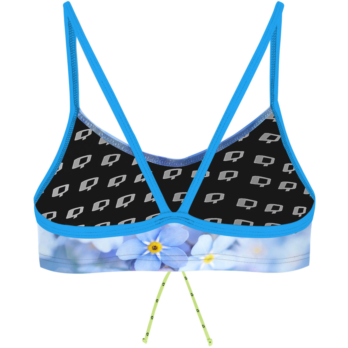 Blue Spring - Bandeau Bikini Top