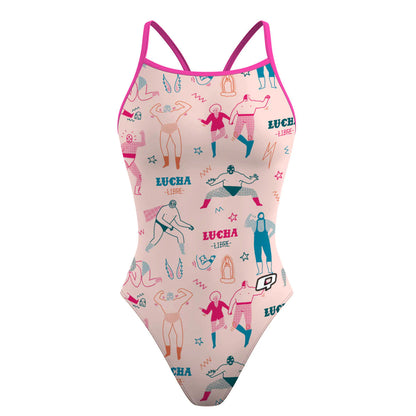 Wrestling Drawings - Skinny Strap Swimsuit