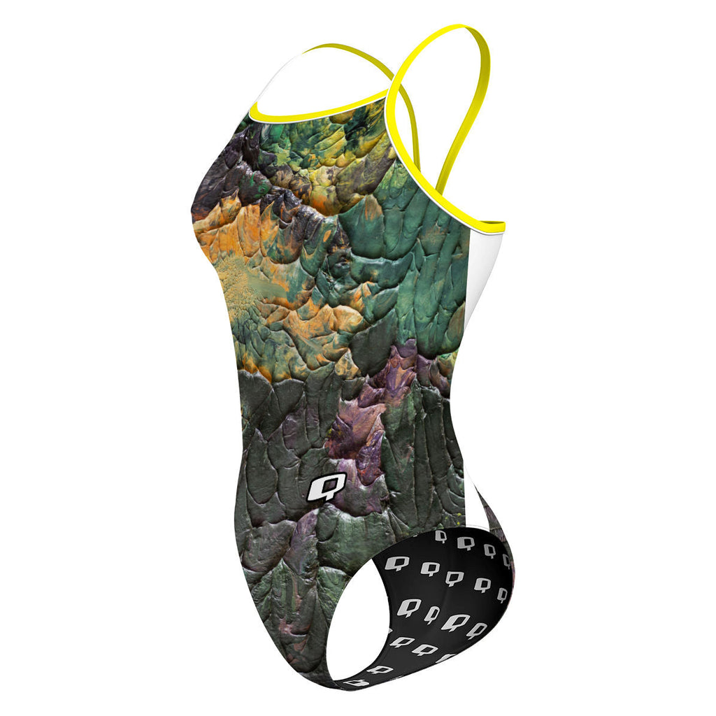 Green Splatter - Sunback Tank Swimsuit