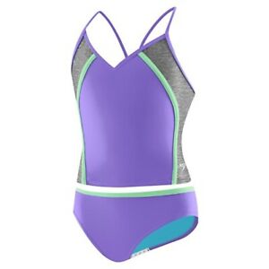 Traje para niña Heather Splice Tankini Speedo Stock