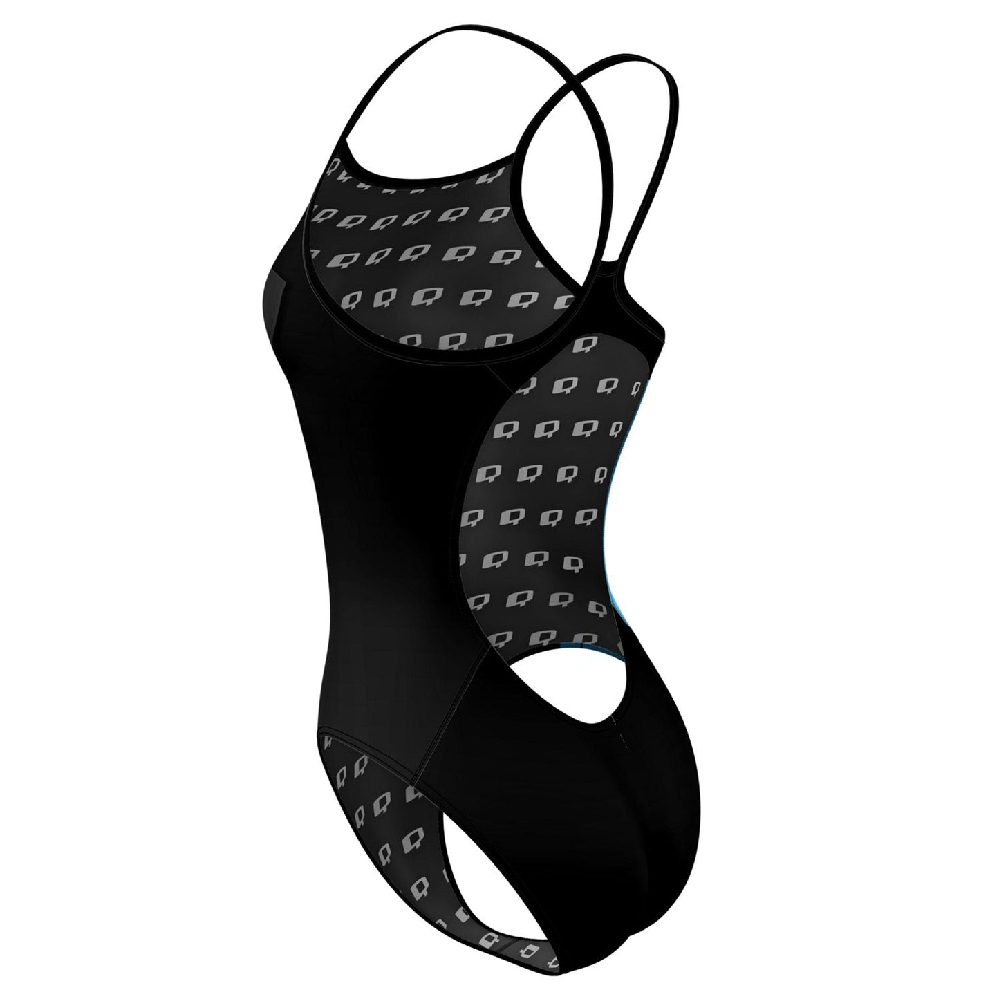 Black Tie Only Skinny Strap Swimsuit